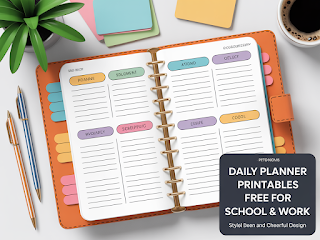Daily Planner Printables Free for School & Work: Organize Your Busy Life